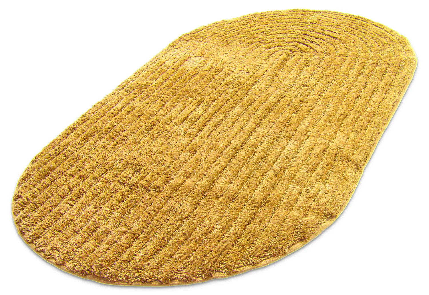 Oválny kúpeľňový koberec - Evena (žltý)