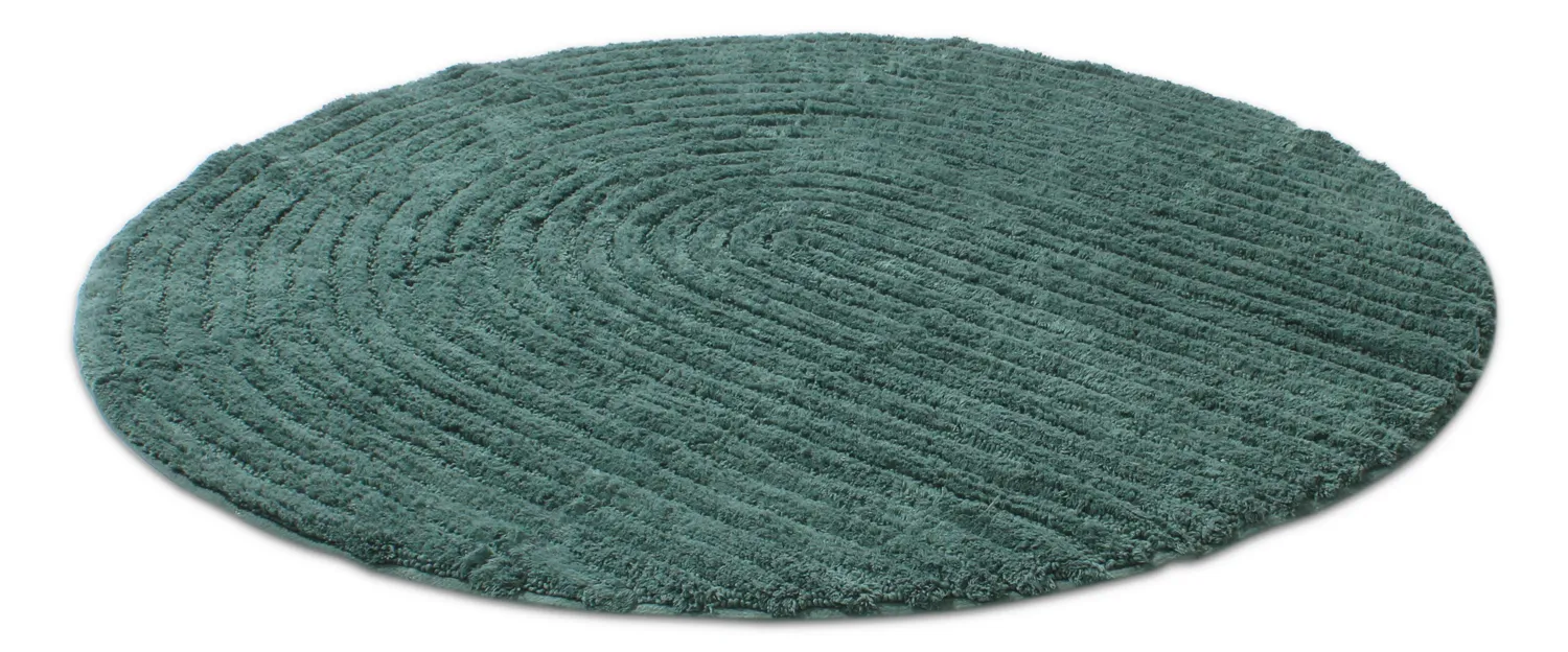 Kúpeľňová rohož okrúhla - Evena (tmavozelená)