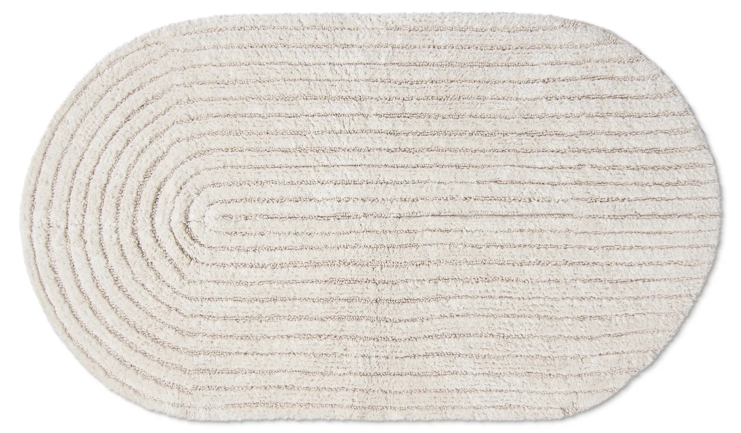 Oválny kúpeľňový koberec - Evena (offwhite)