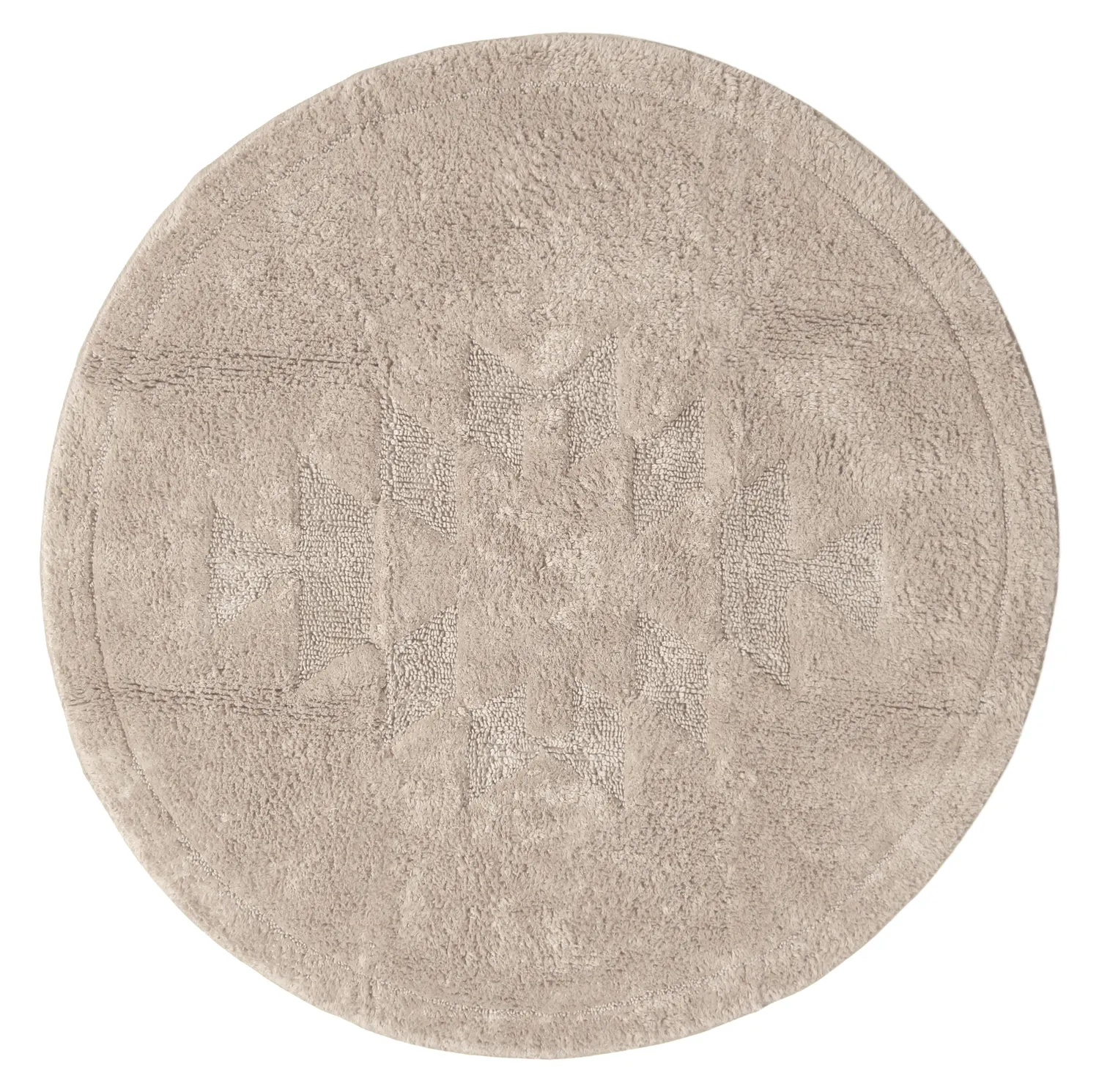 Kruhový koberec do kúpeľne - Gertie (béžový)