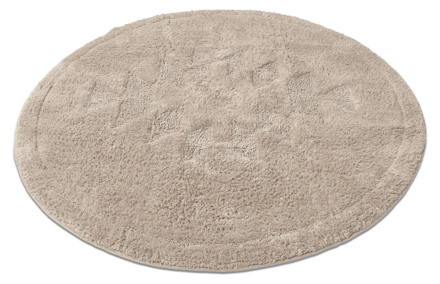 Kruhový koberec do kúpeľne - Gertie (béžový)