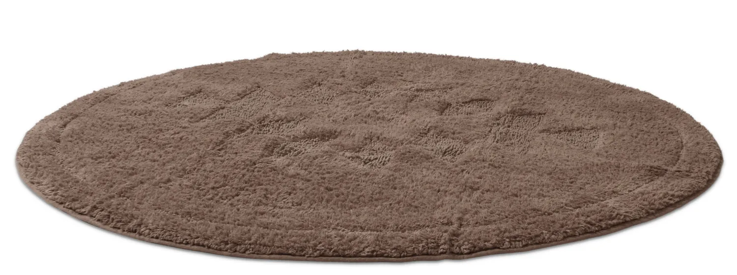 Kruhový koberec do kúpeľne - Gertie (hnedý)