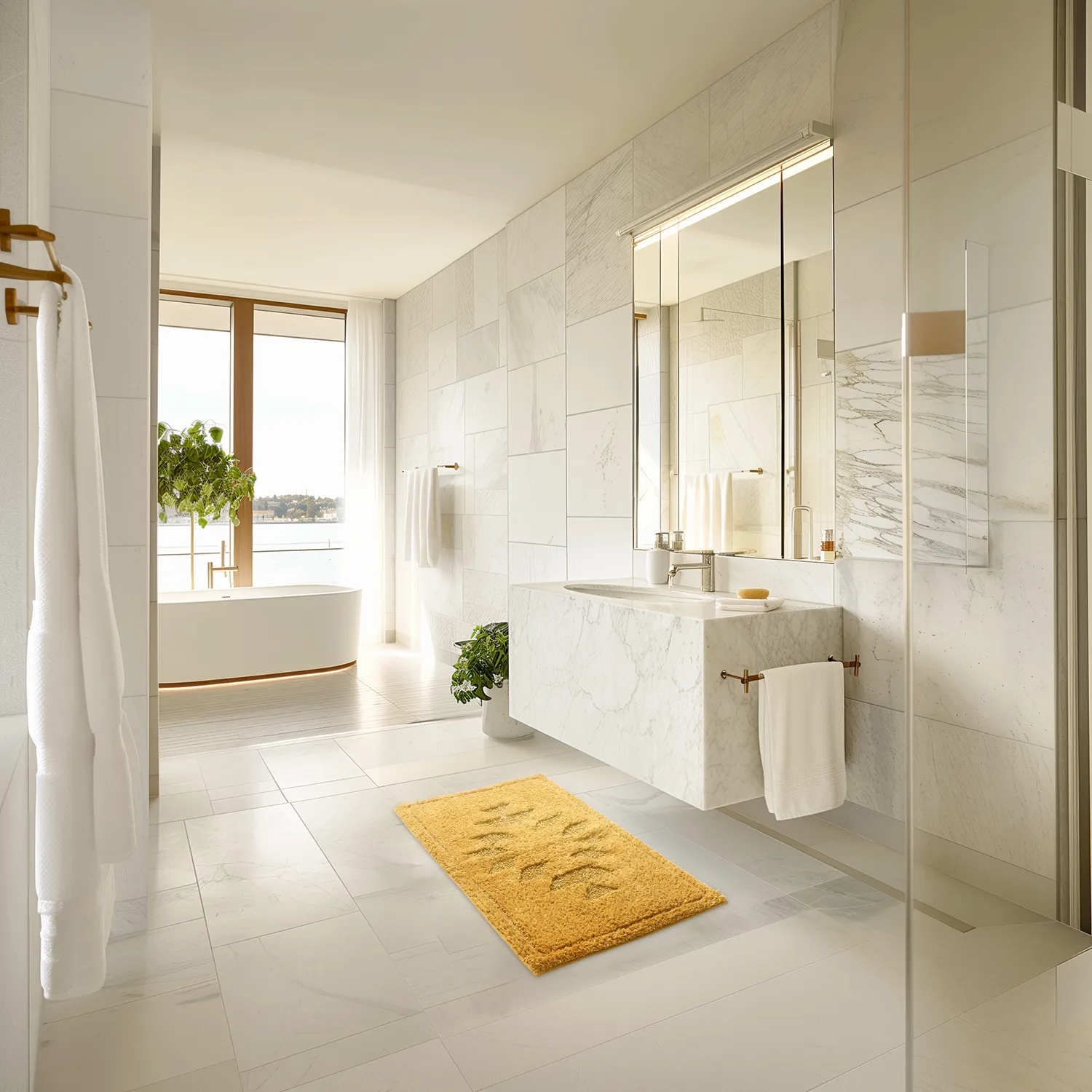 Kúpeľňová rohož - Gertie (žltá)