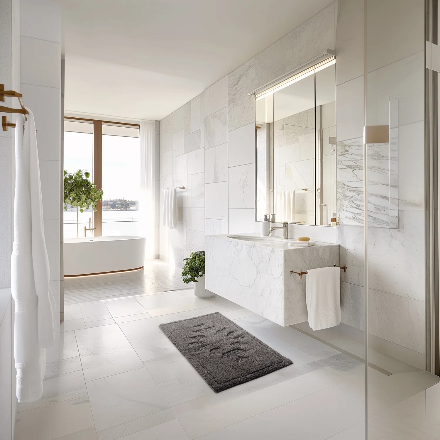 Kúpeľňová rohož - Gertie (tmavošedá)