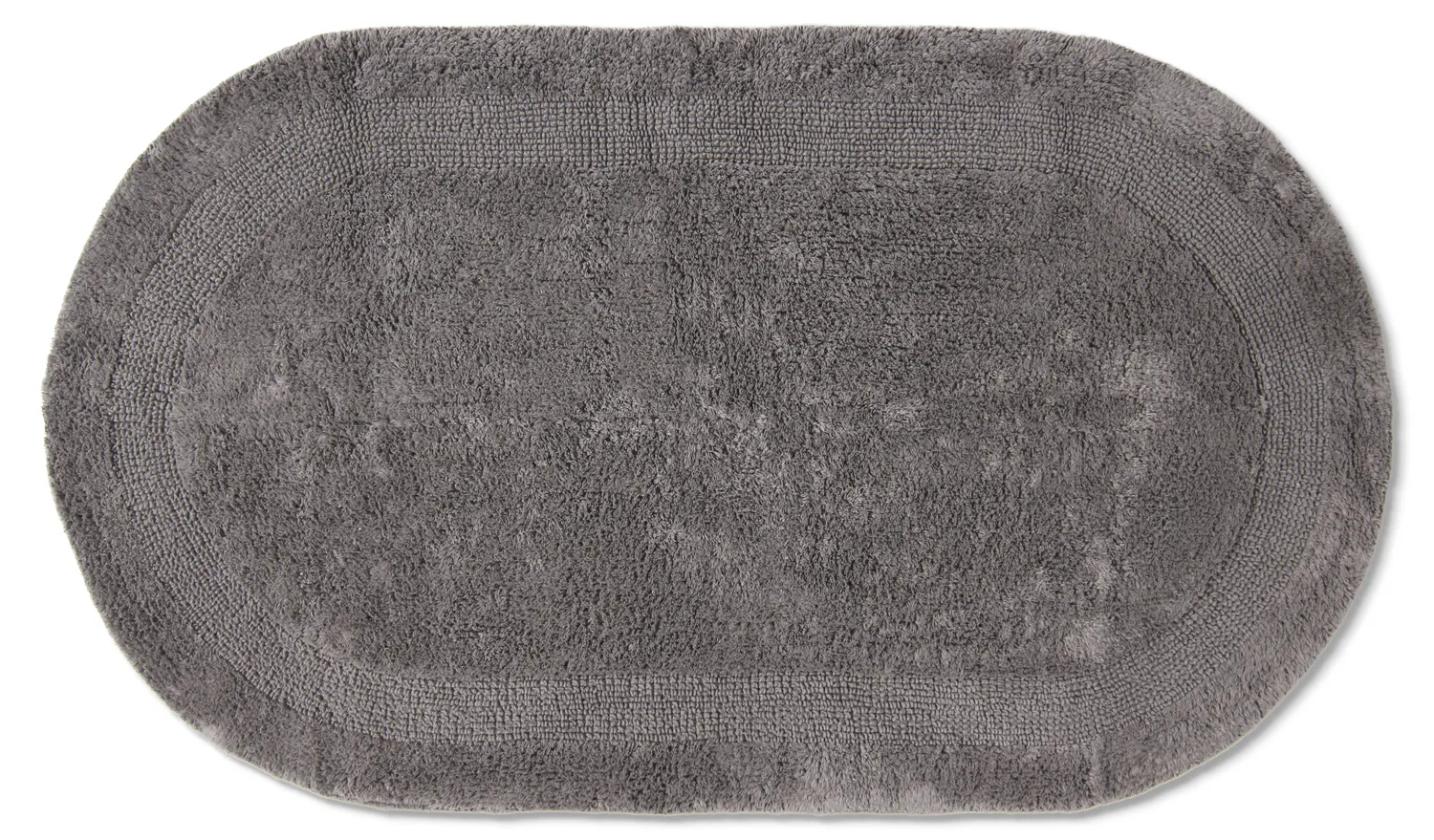 Oválny kúpeľňový koberec - Nila (tmavosivá)