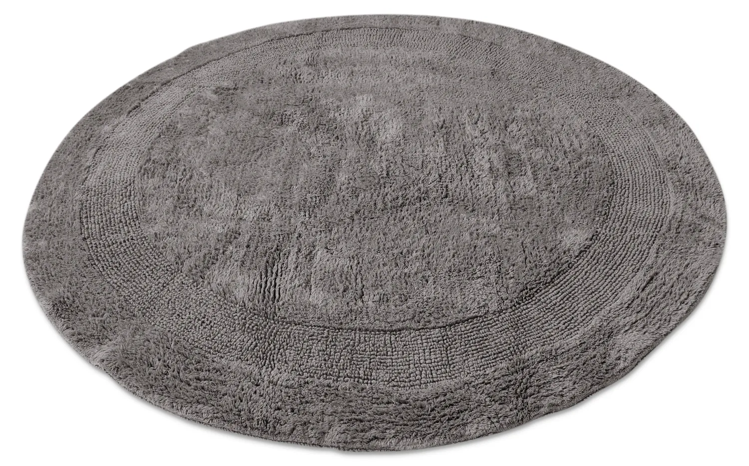 Kúpeľňová rohož okrúhla - Nila (tmavošedá)