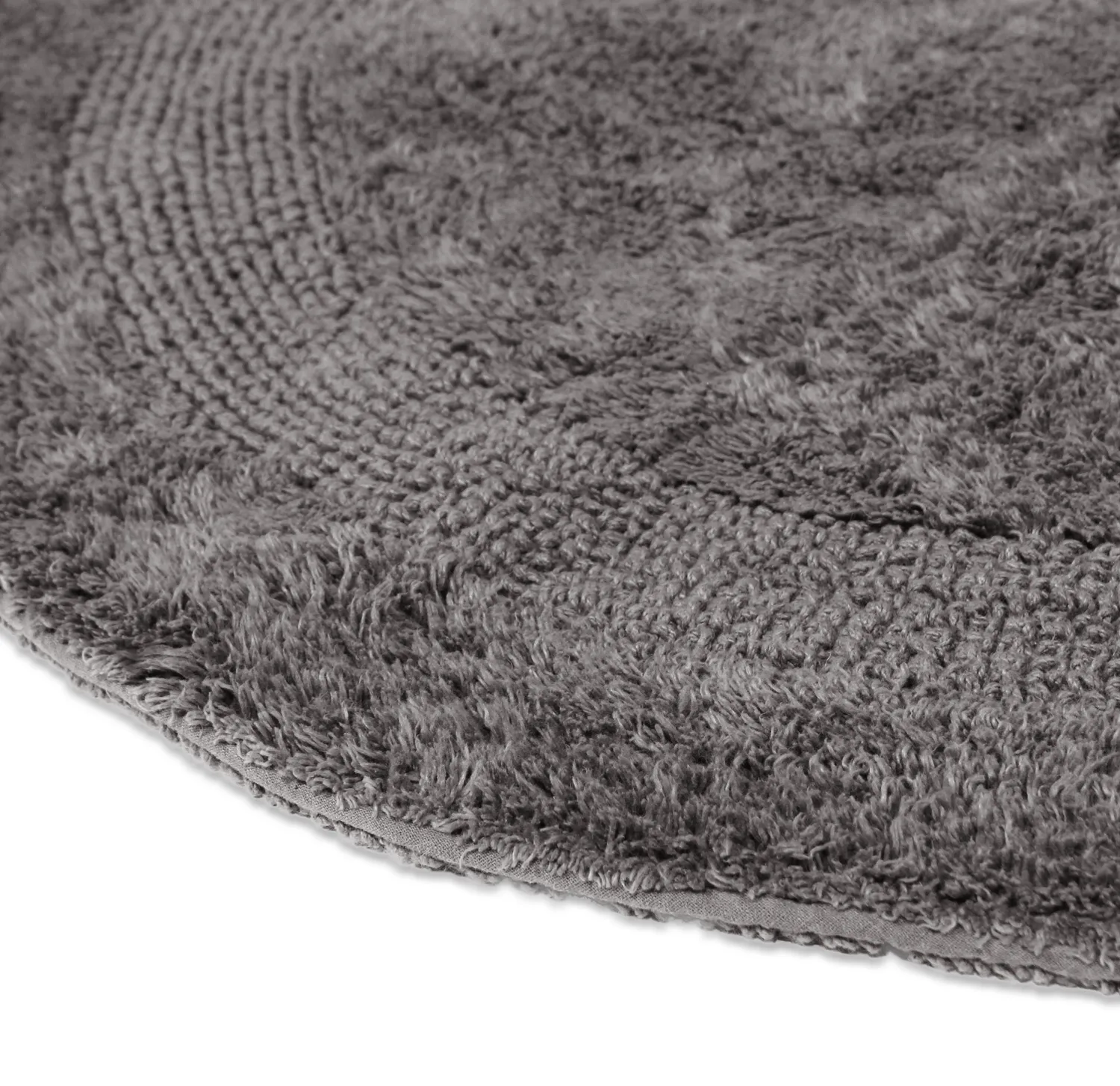 Kúpeľňová rohož okrúhla - Nila (tmavošedá)