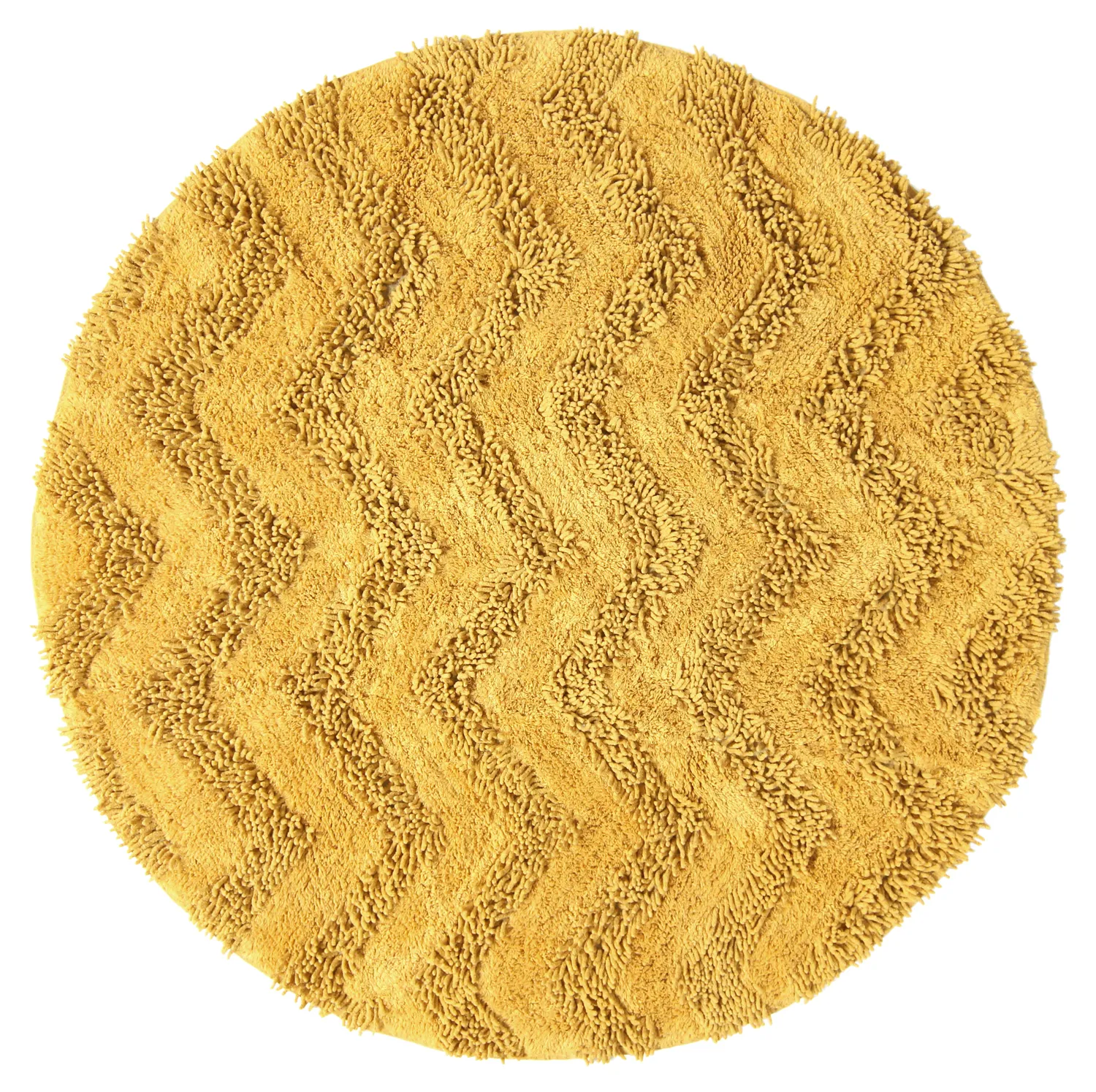 Kúpeľňová rohož okrúhla - Tressa (žltá)
