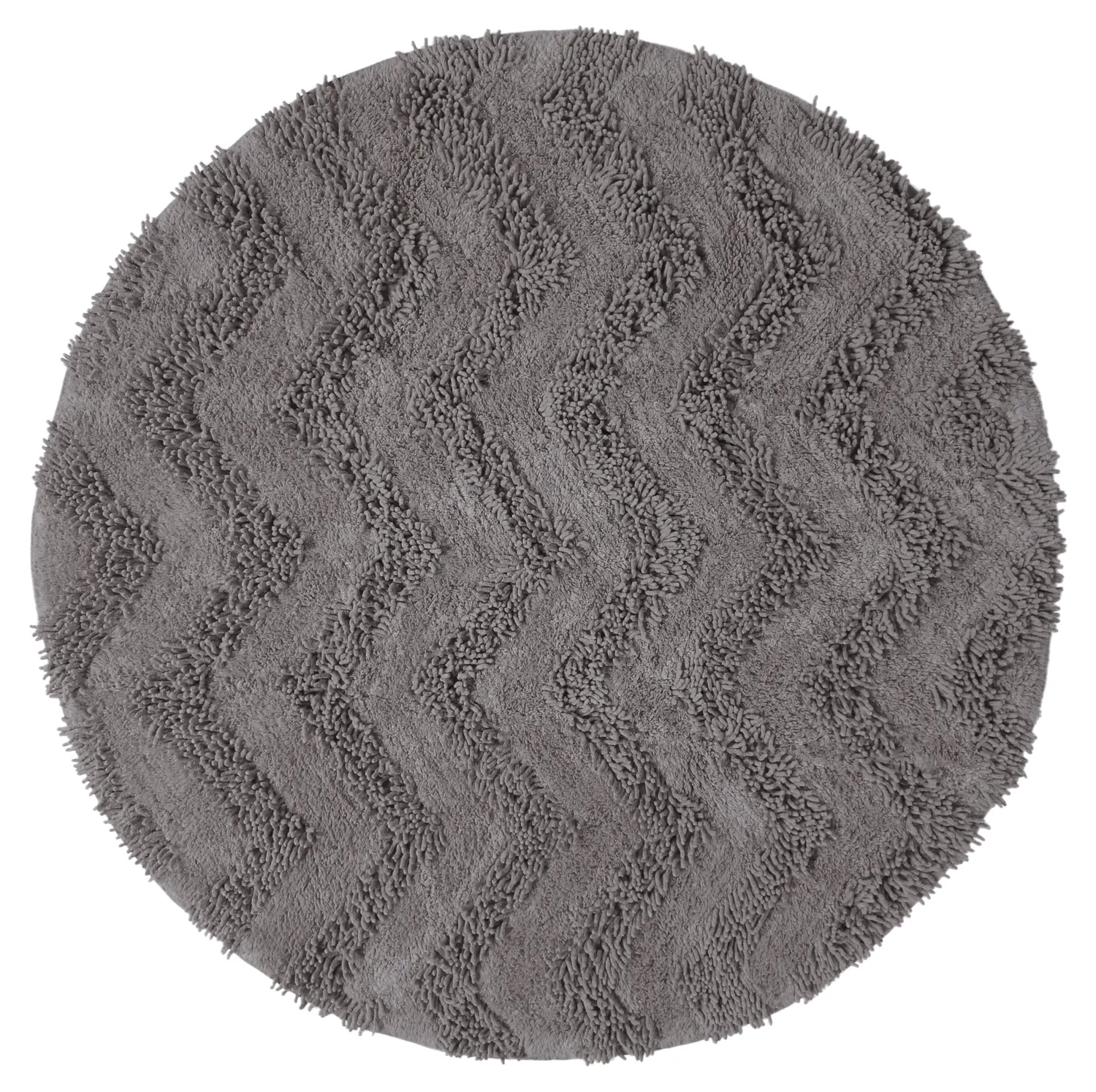 Kúpeľňová rohož okrúhla - Tressa (tmavosivá)