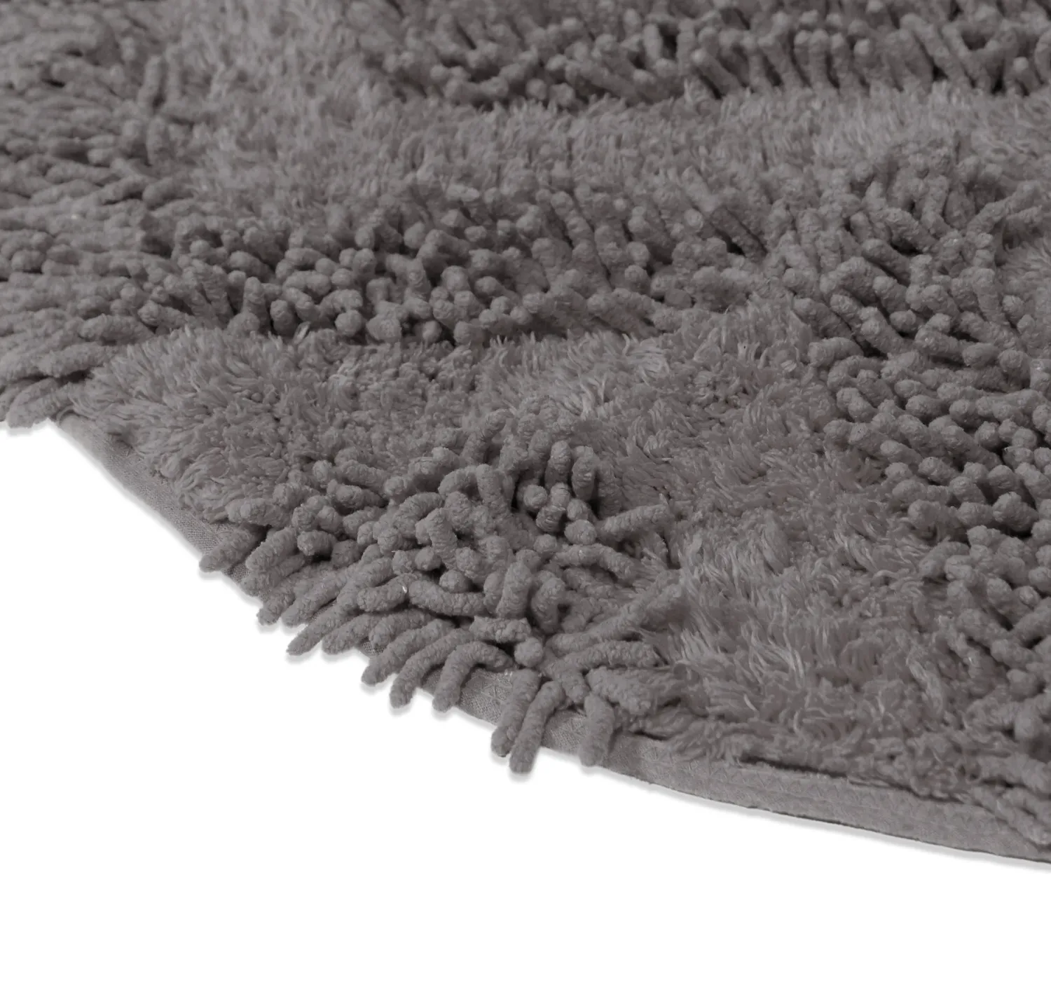 Kúpeľňová rohož okrúhla - Tressa (tmavosivá)