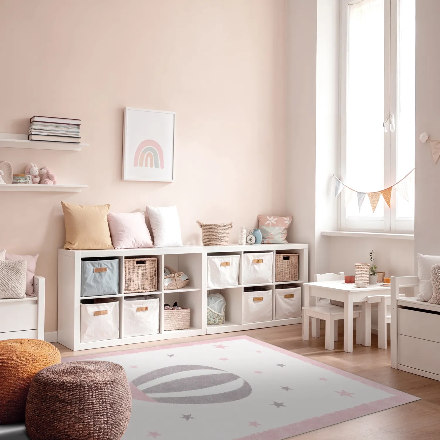 Detský koberec - Alone Balloon (ružový)