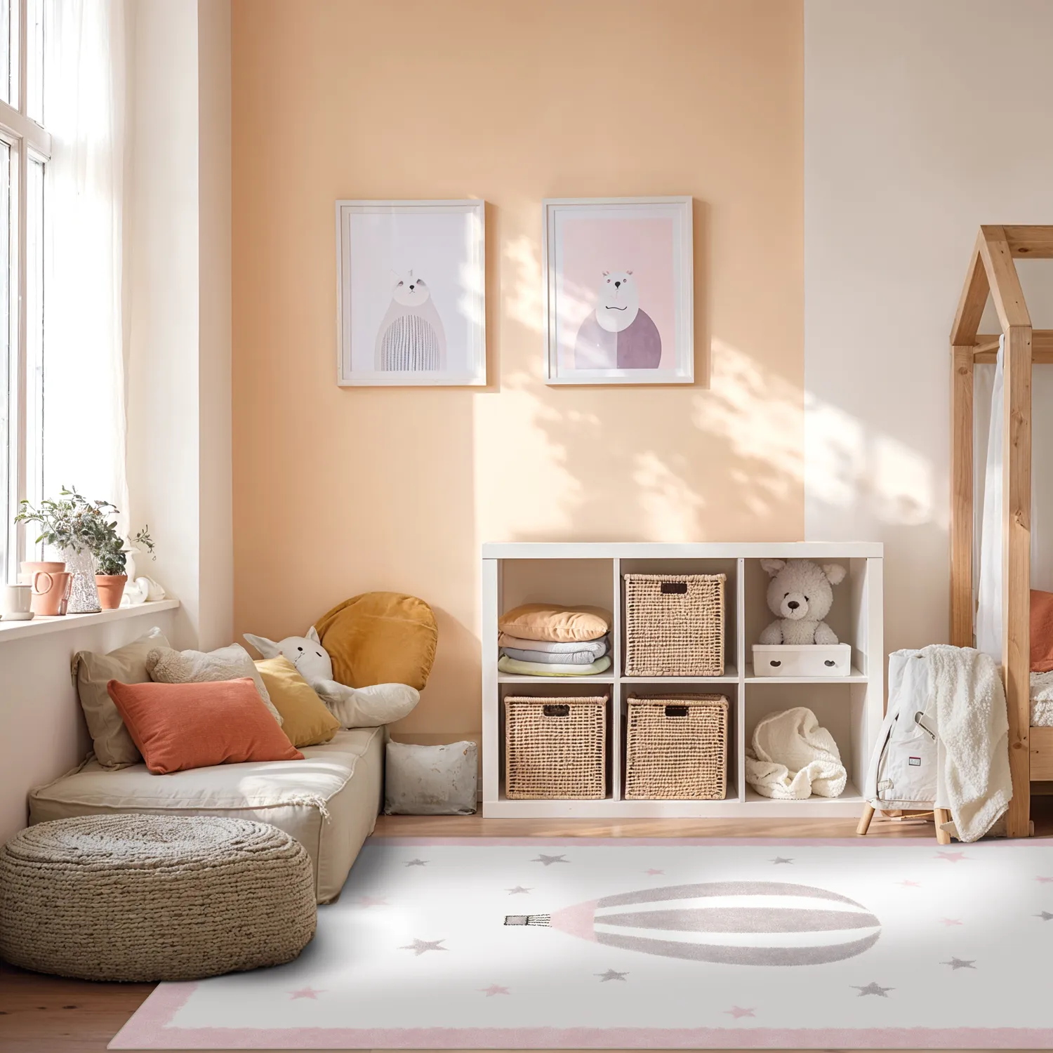 Detský koberec - Alone Balloon (ružový)