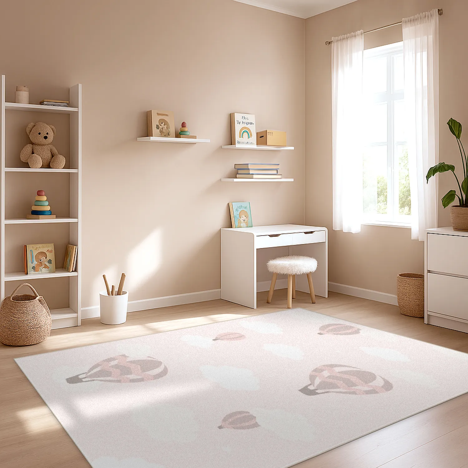 Detský koberec - Balóny (ružový)