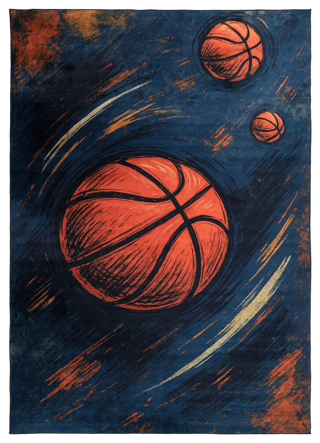 Detský koberec - Basketball (modrá)