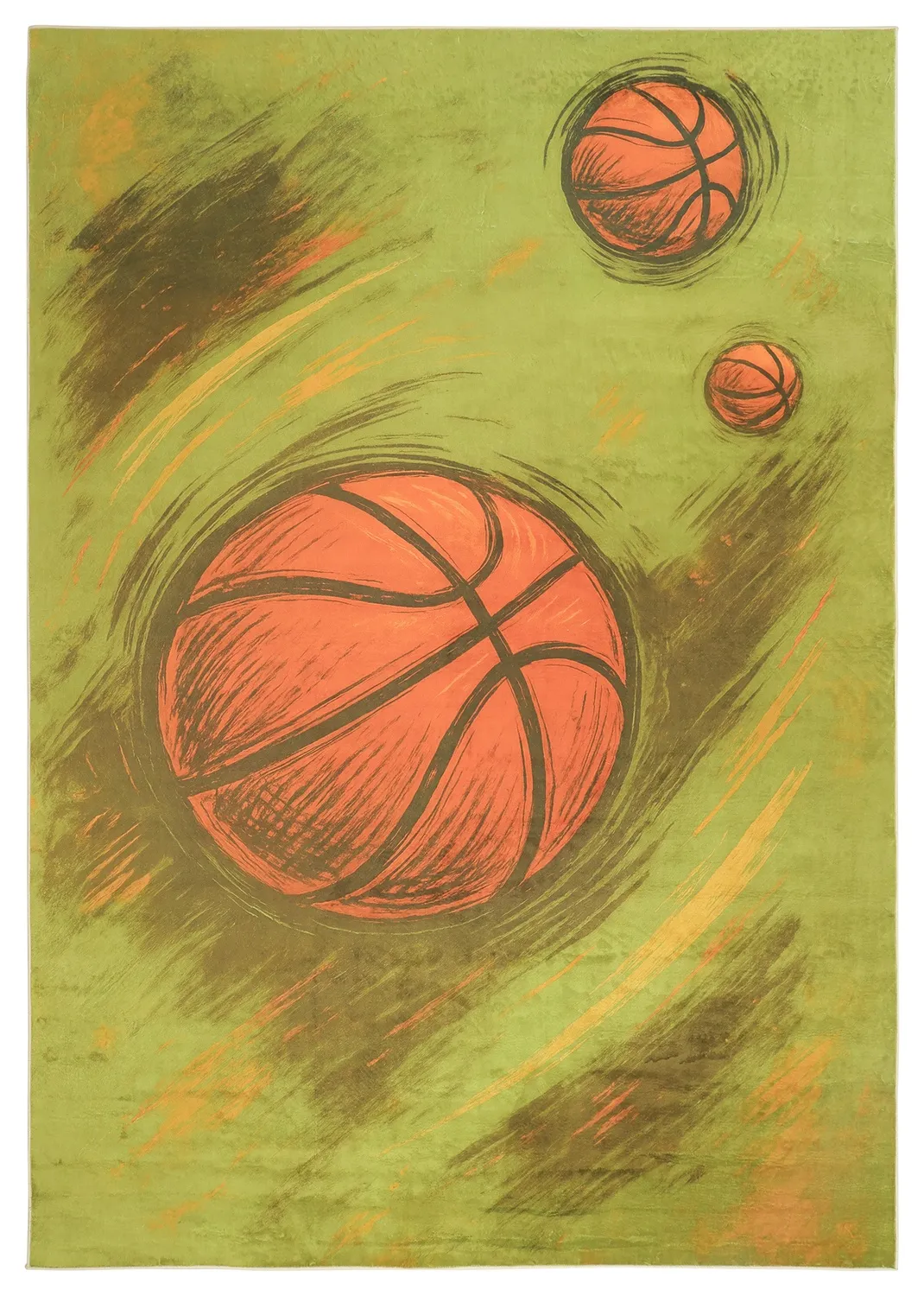 Detský koberec - Basketball (zelená)