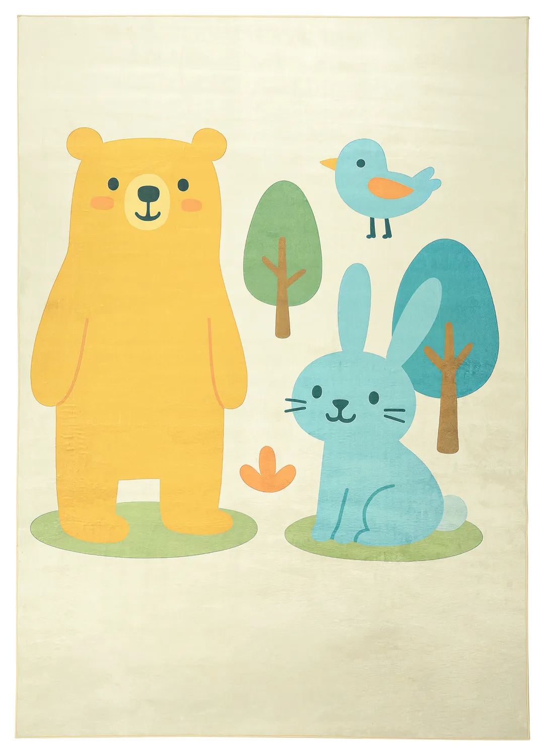 Detský koberec - Bear and Bunny (krémová/multi)