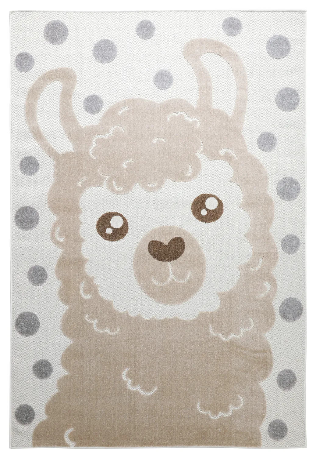 Detský koberec - Kind Llama (krémová/hnedá)