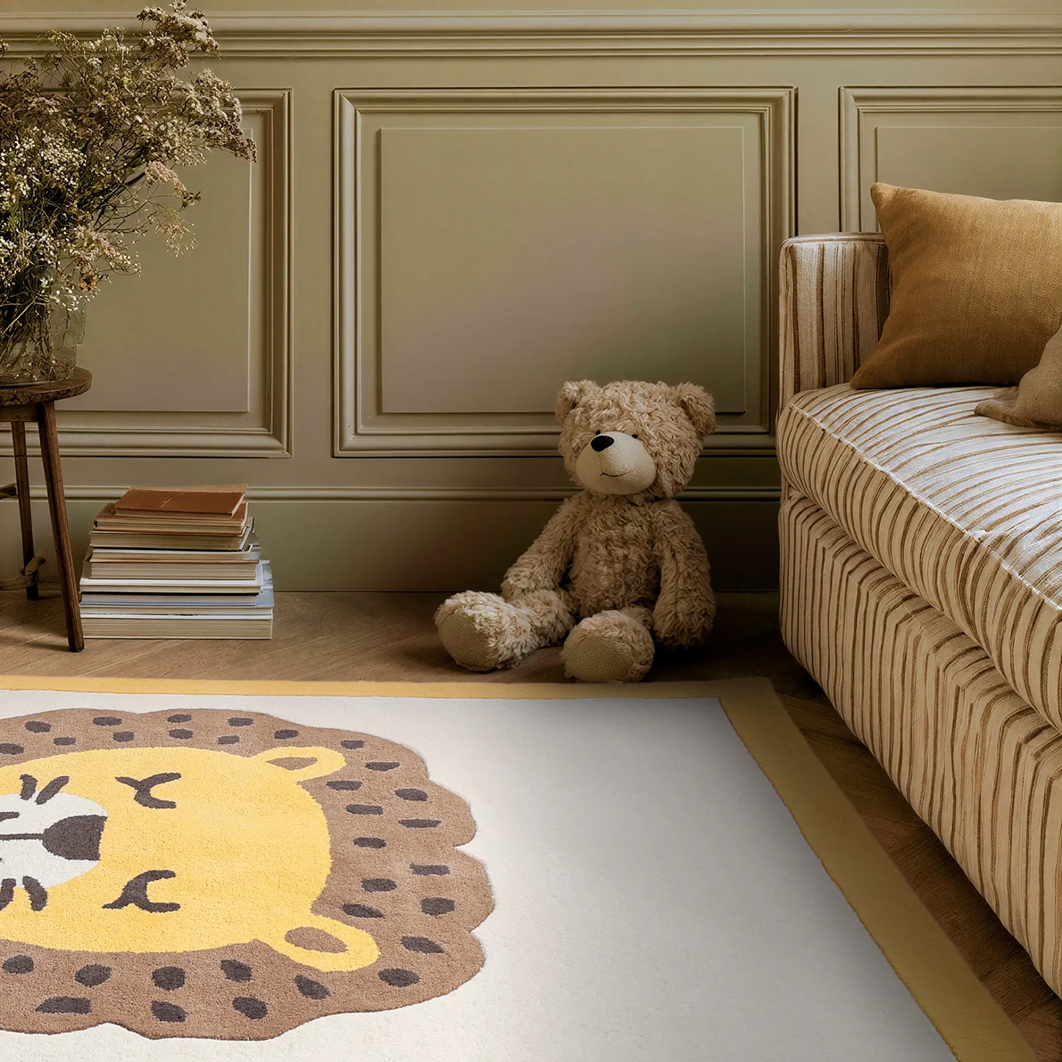 Detský koberec - Lion Hand Tufted Wool Premium (béžová/multi)