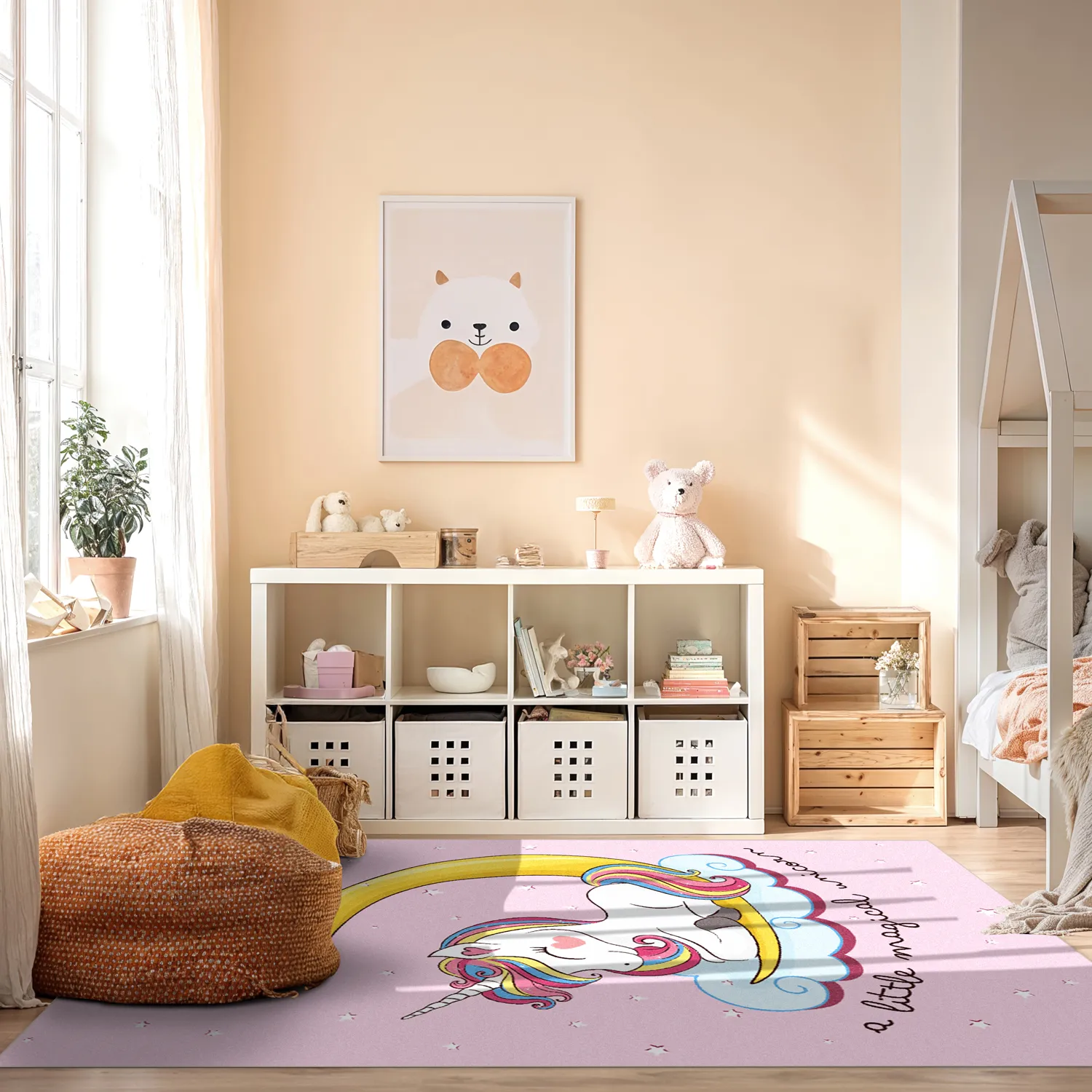 Detský koberec - Magical Unicorn (ružový)