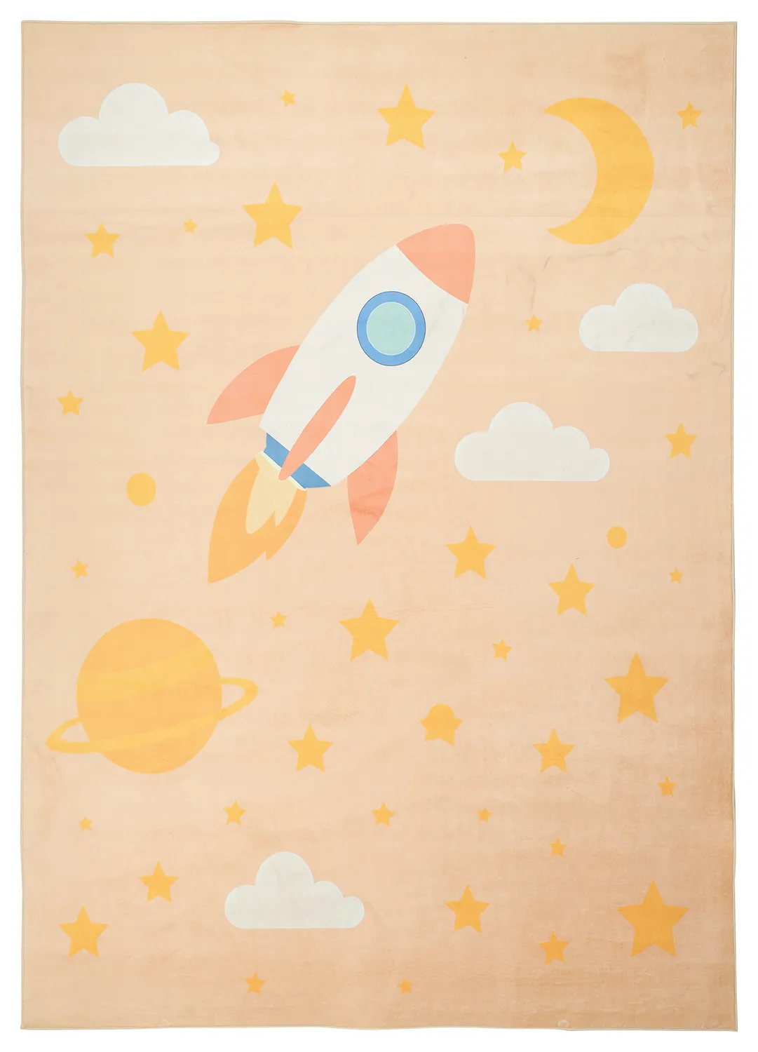 Detský koberec - Space Rocket (ružová)