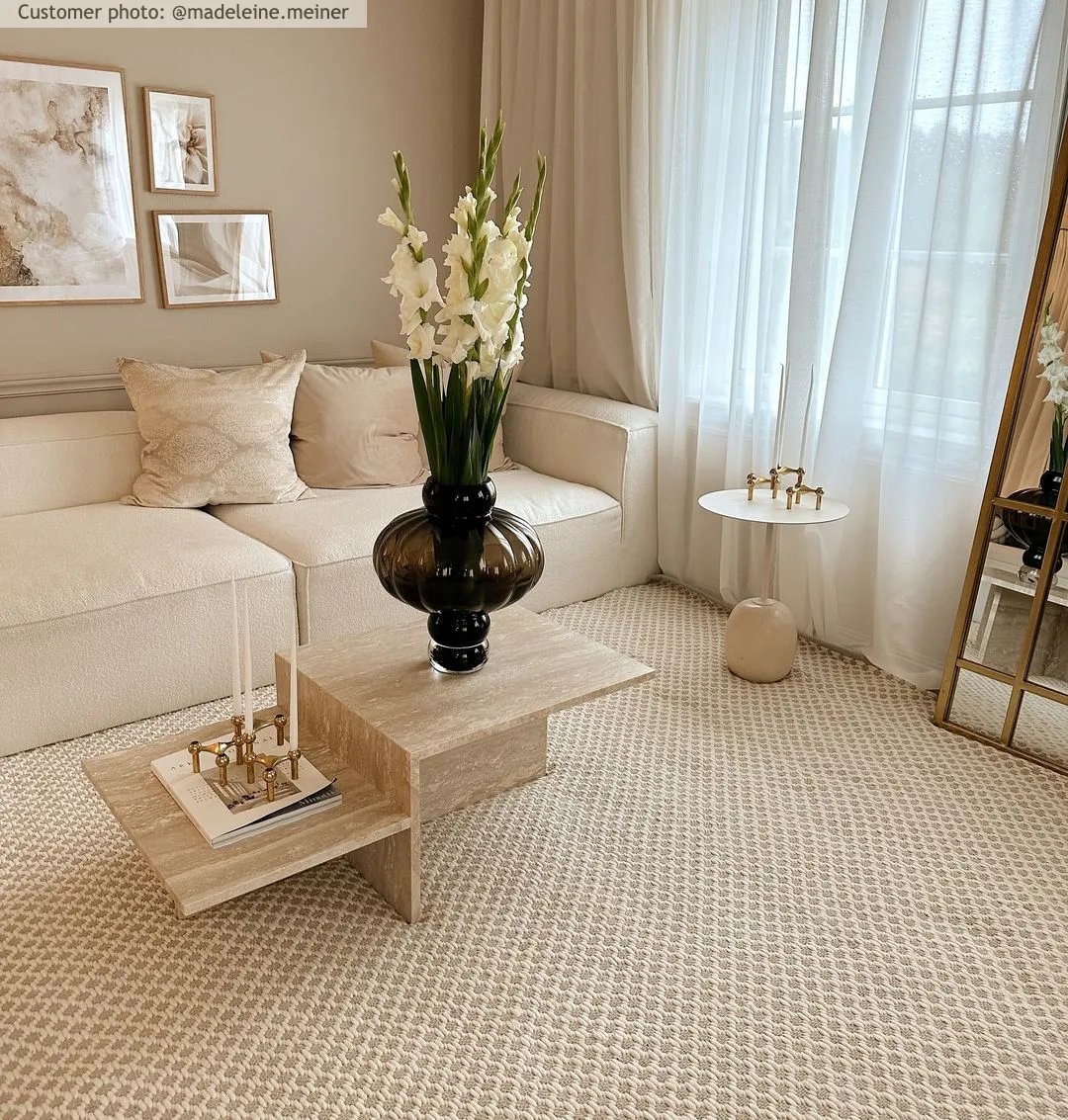 Vlnený koberec - Belize (béžový)