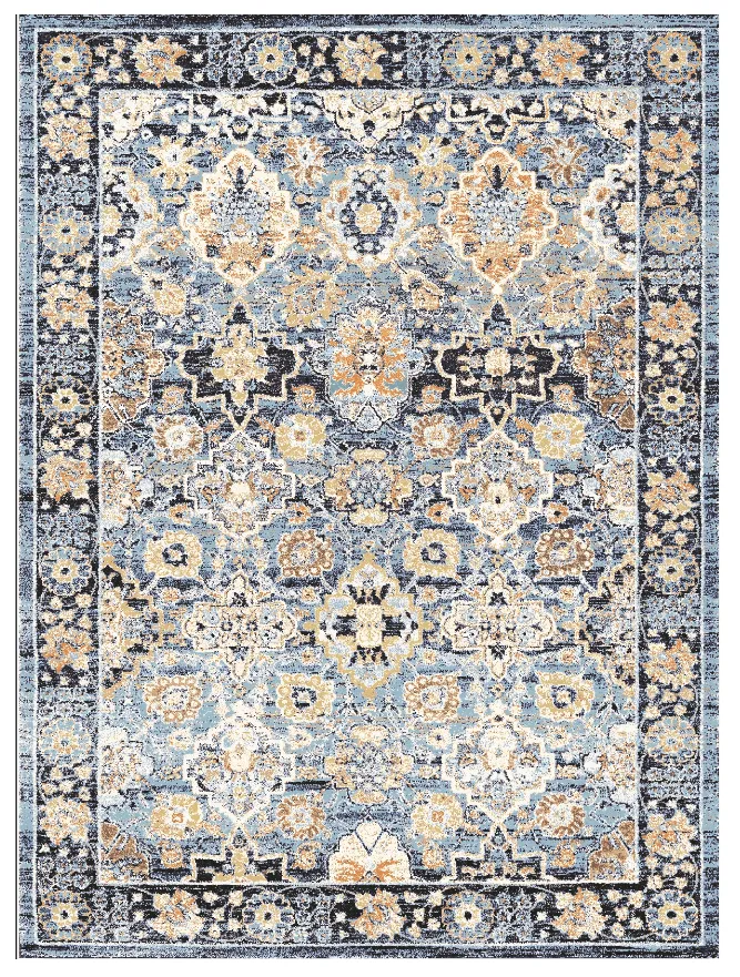 Koberec Wilton - Fernana (modrý/multicolor)