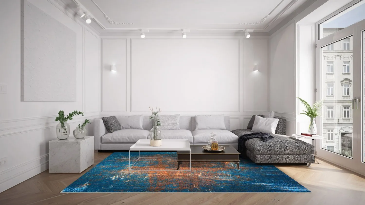 Koberec Wilton - Tierzo (modrý)