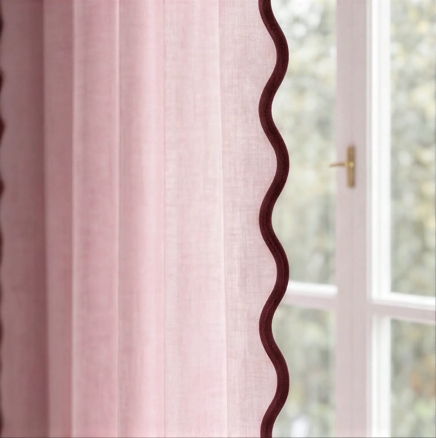 Gardiner 2-Pack - Bomullsgardin Yrsa (rosa)