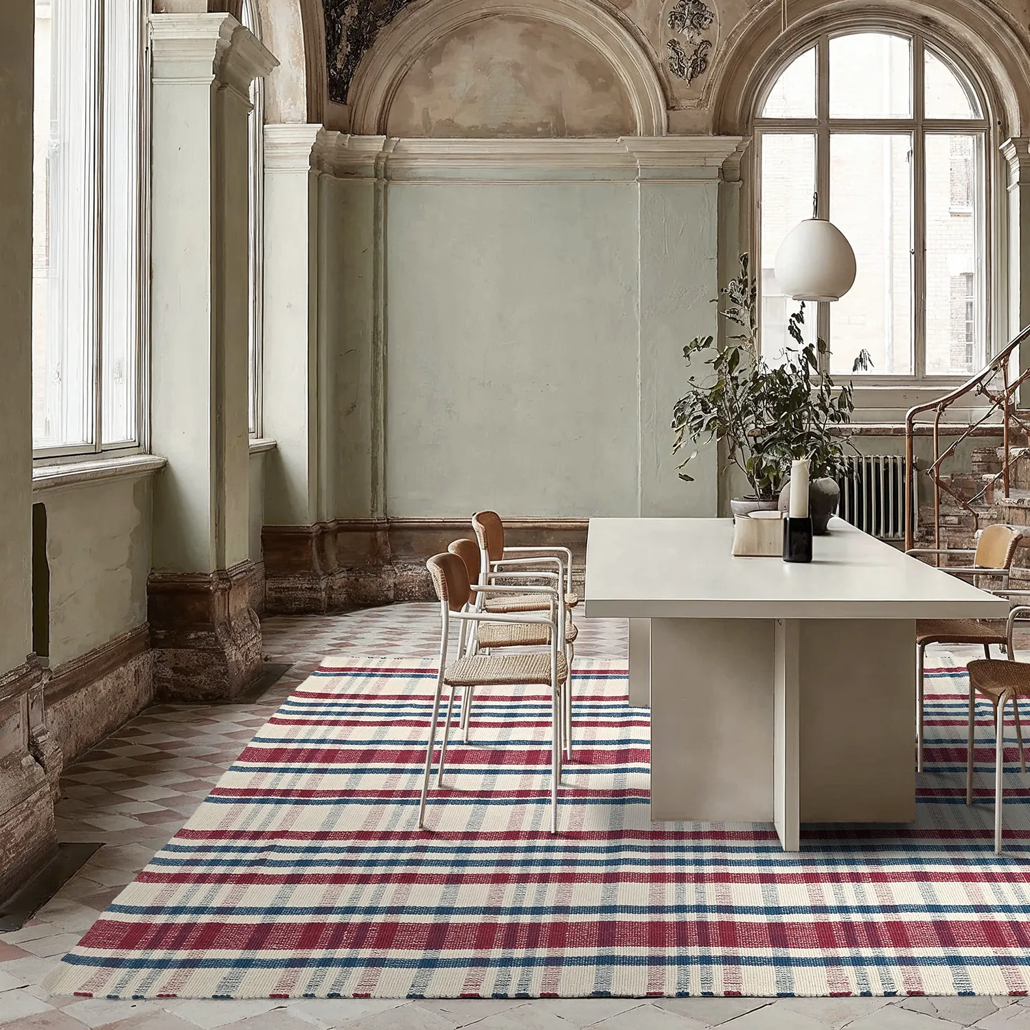 Bavlnený koberec - Husvik (krémový/multicolor)