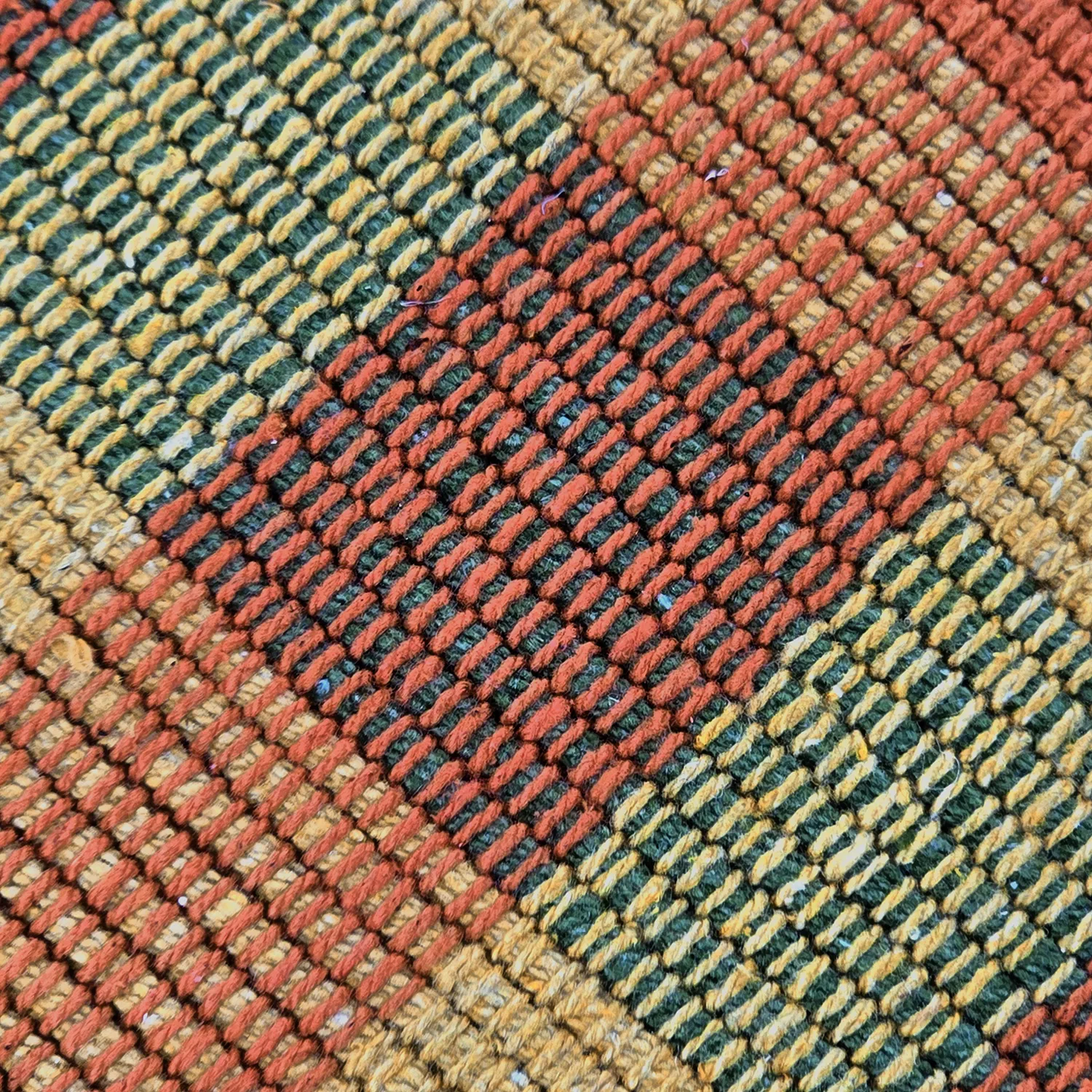 Bavlnený koberec - Husvik (horčicový/multicolor)