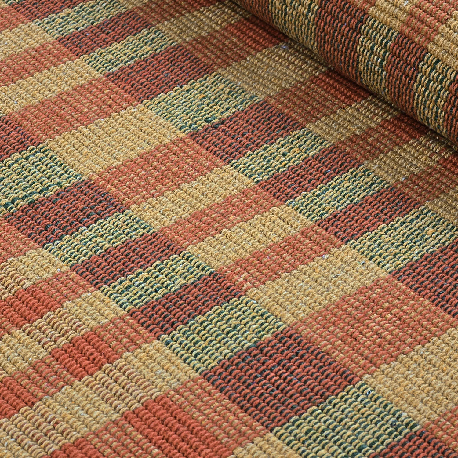 Bavlnený koberec - Husvik (horčicový/multicolor)