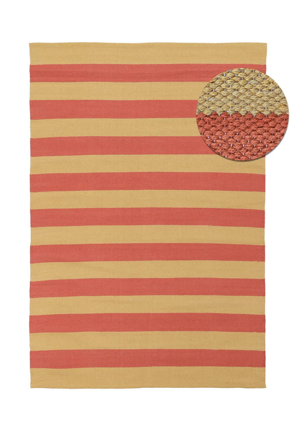 Bavlnený koberec - Nilo (horčicovo žltá/terakota)