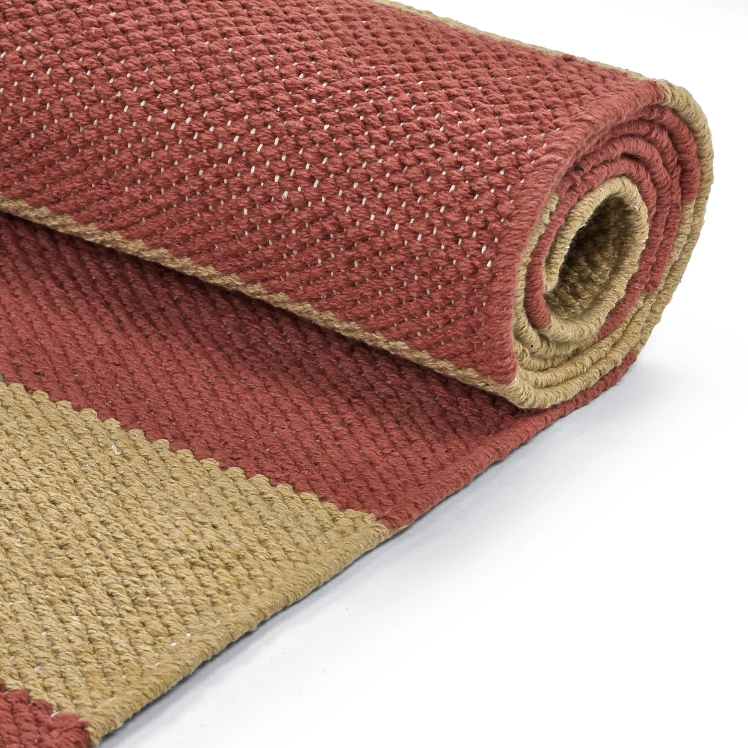 Bavlnený koberec - Nilo (horčicovo žltá/terakota)