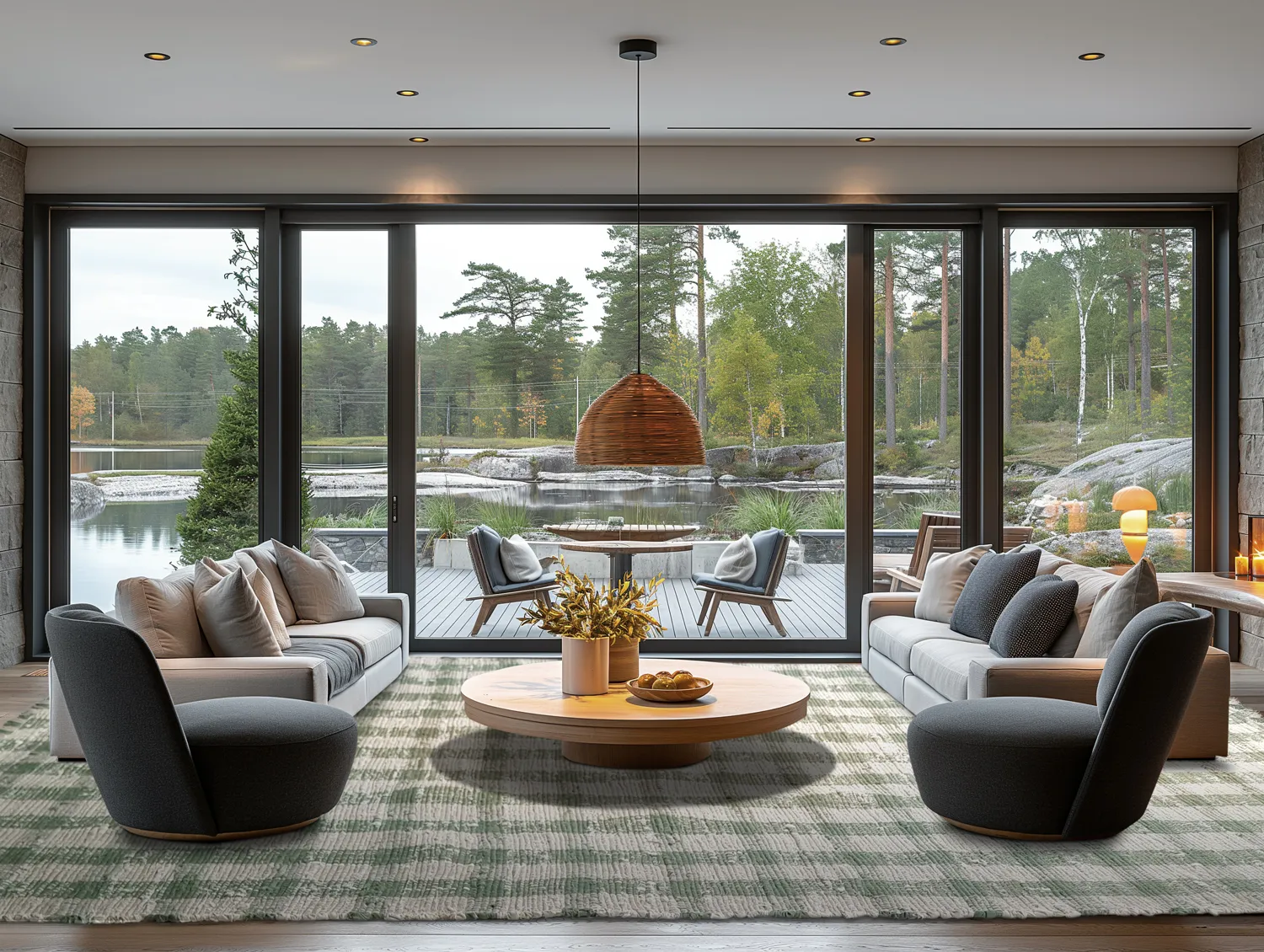 Bavlnený koberec - Noomi (zelený)