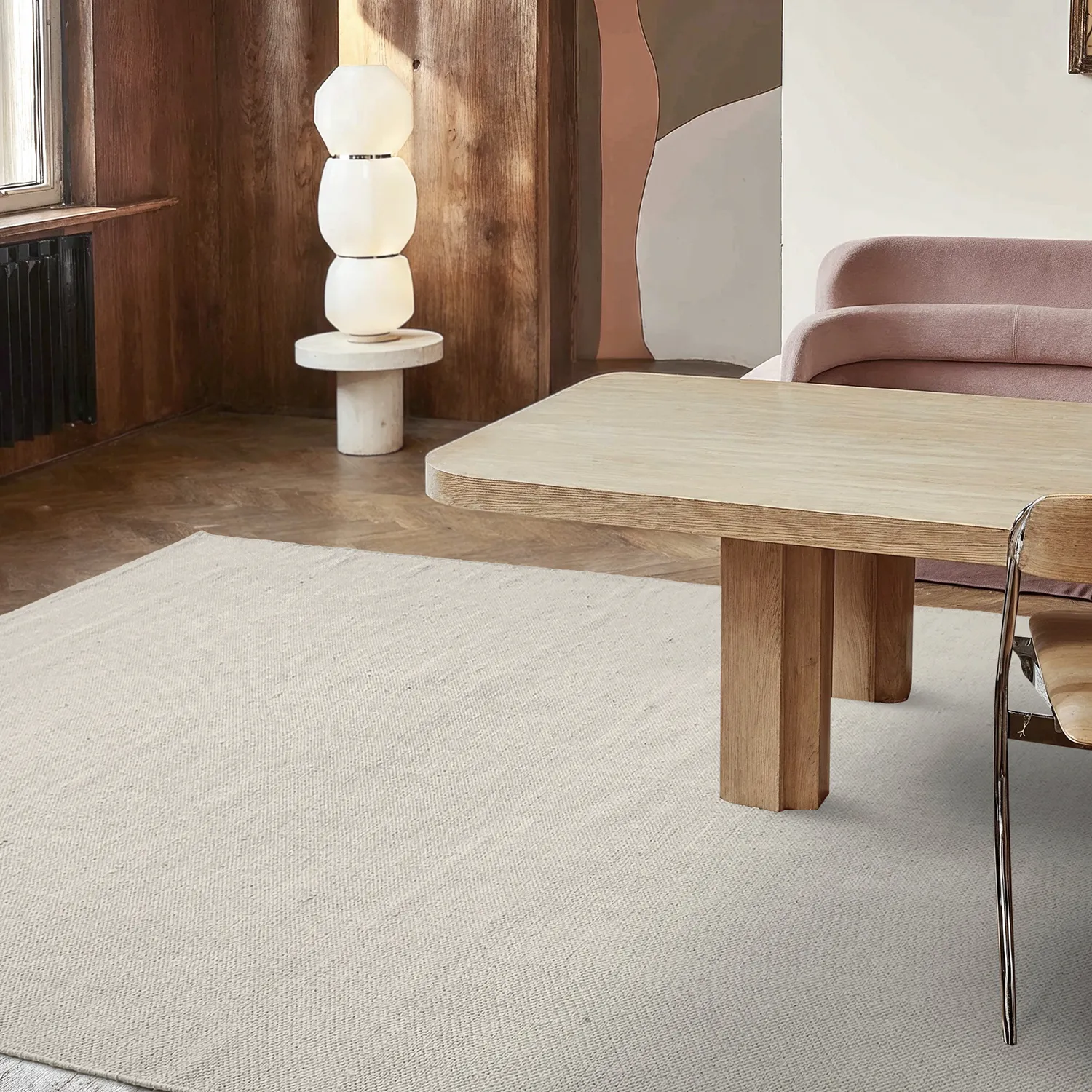 Bavlnený koberec - Rigolet (krémový)