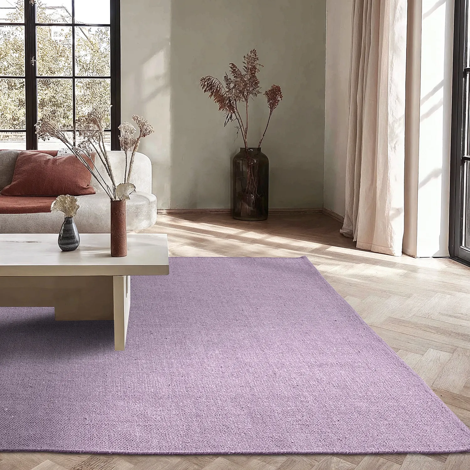 Bavlnený koberec - Rigolet (svetlofialový)