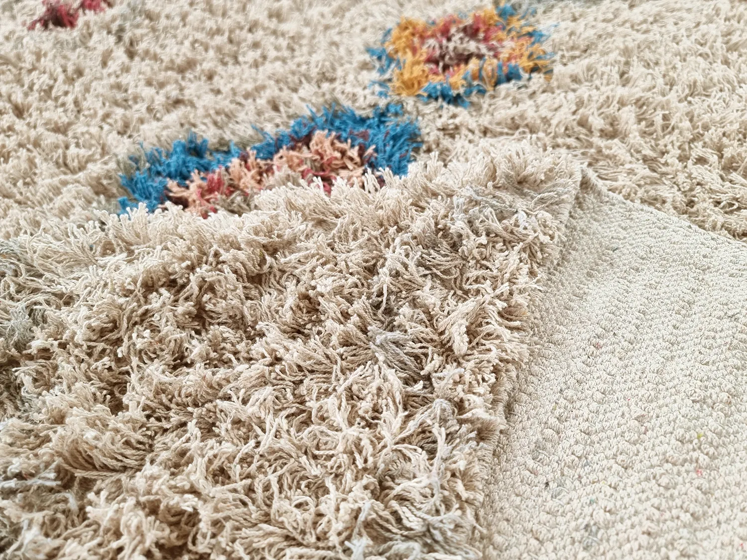 Koberce s dlhým vlasom - Marden Natural Cotton Shaggy (béžová/multi)