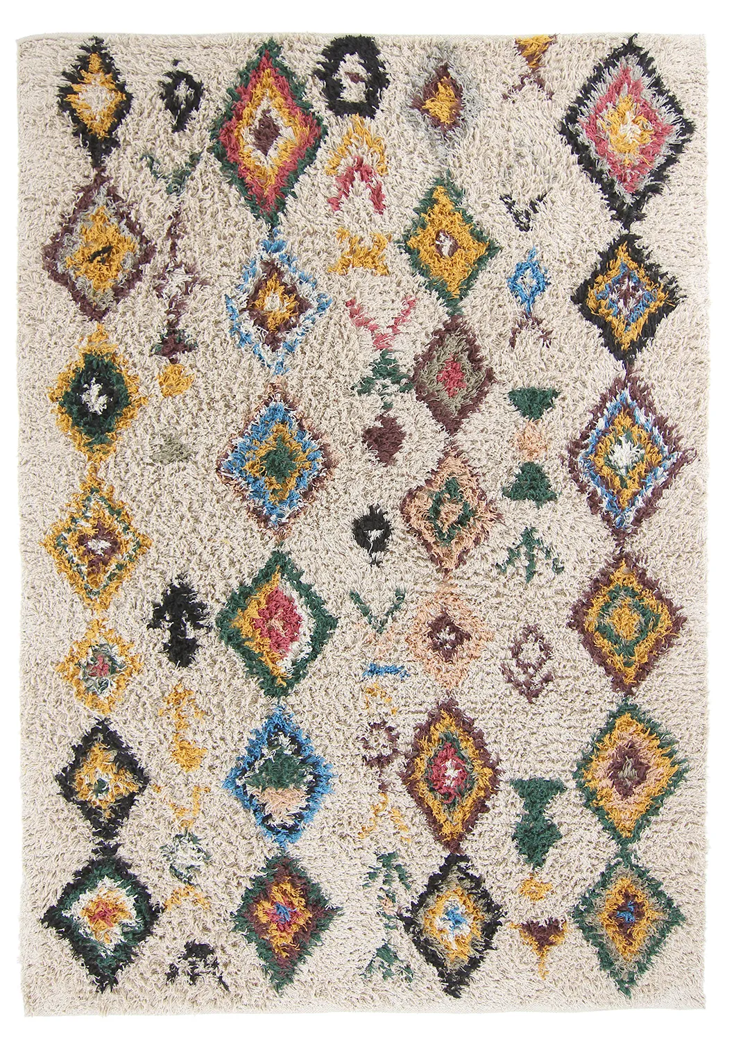 Koberce s dlhým vlasom - Siddel Natural Cotton Shaggy (béžová/multi)