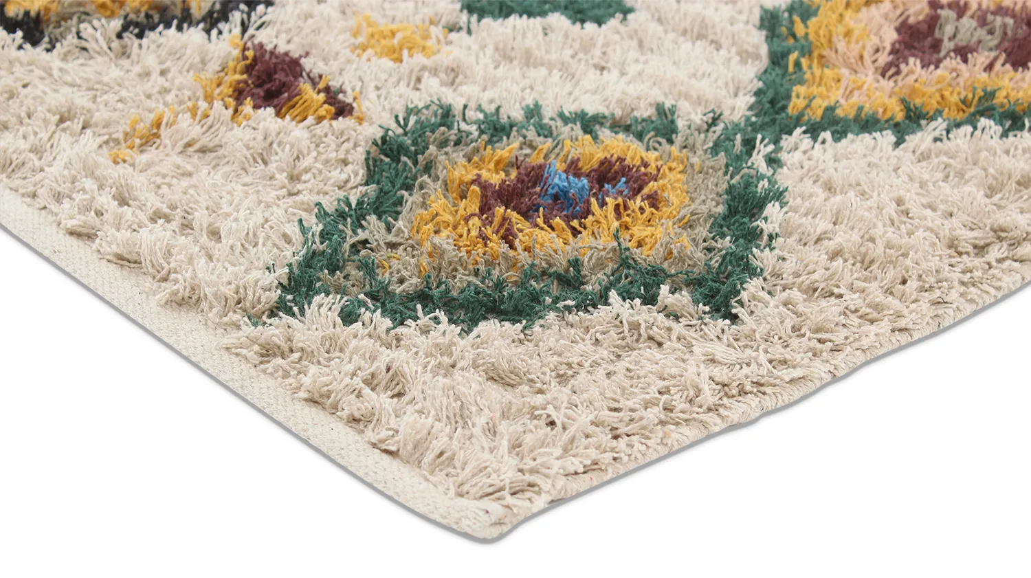 Koberce s dlhým vlasom - Siddel Natural Cotton Shaggy (béžová/multi)