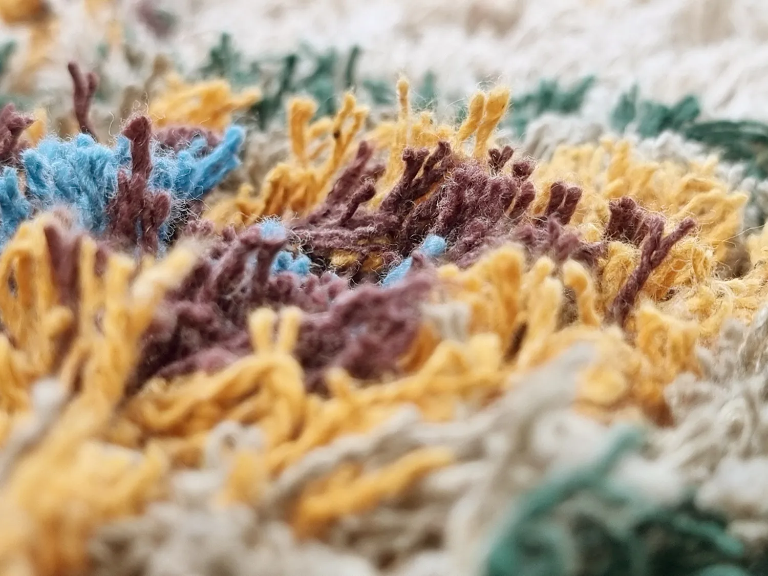 Koberce s dlhým vlasom - Siddel Natural Cotton Shaggy (béžová/multi)