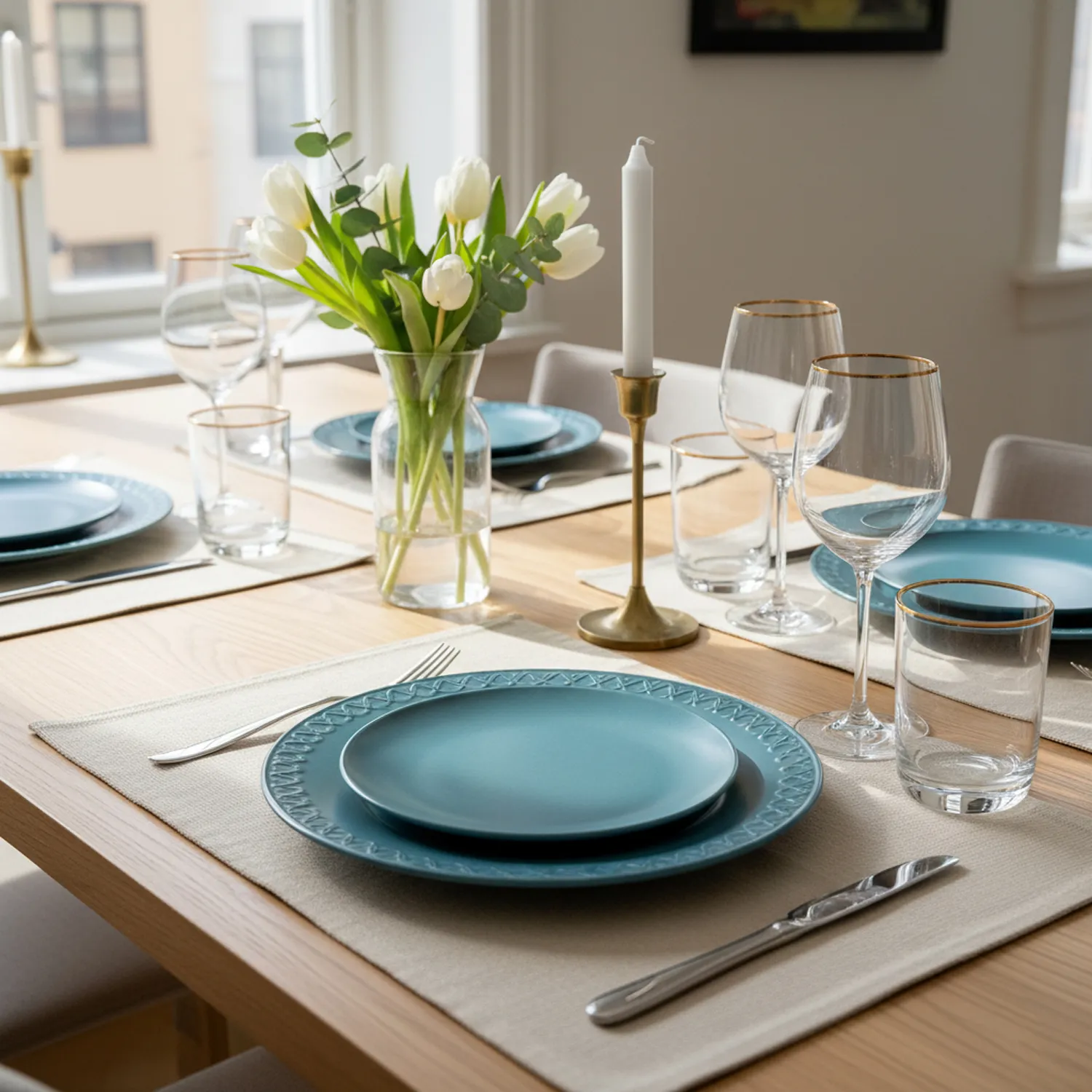 Americký obrus - 2 kusy Niva (béžová)