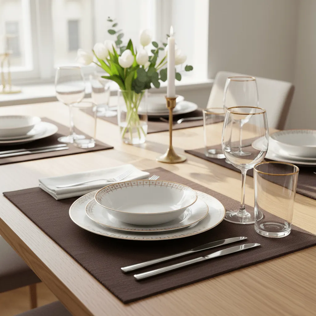 Americký stôl - 2 kusy Niva (tmavohnedá)