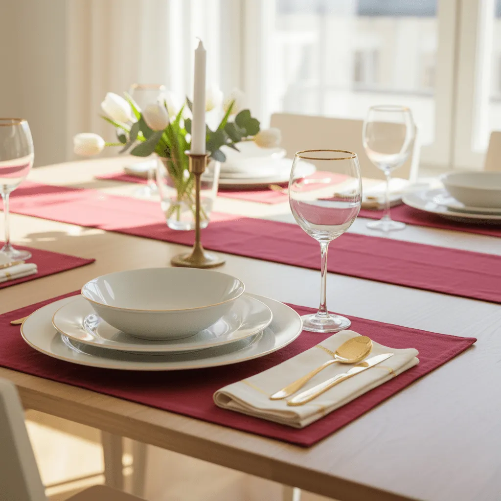 Americký stôl - 2 kusy Niva (bordová)