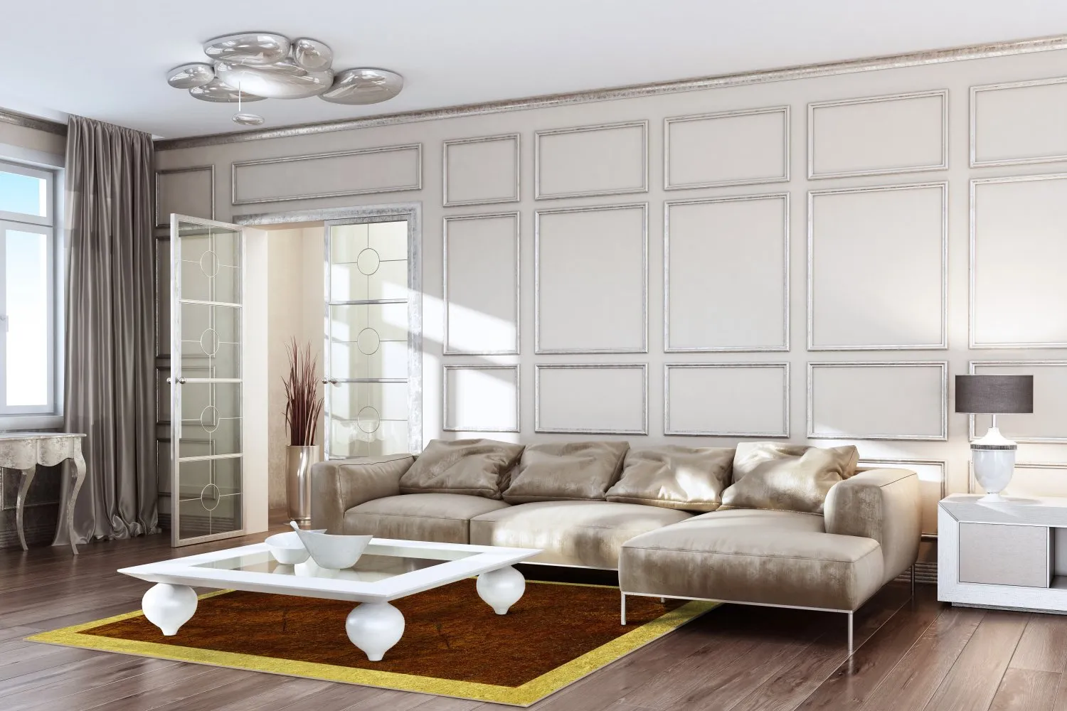 Kruhový koberec - Eliz (hnedý)