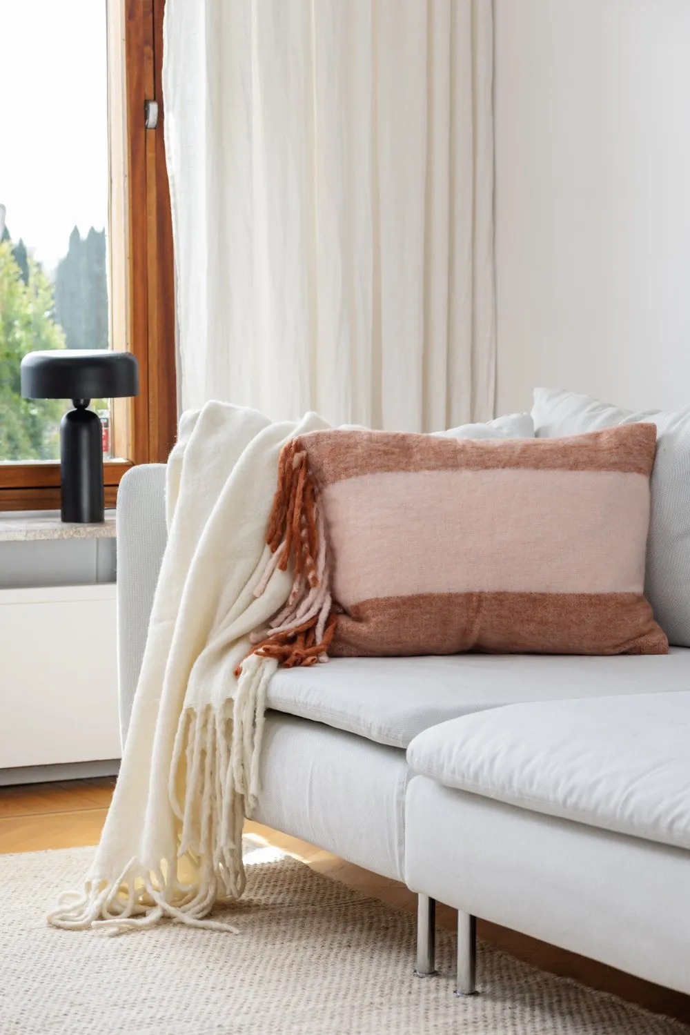 Puzdro na vankúš z vlnenej zmesi - Carol (ružové)