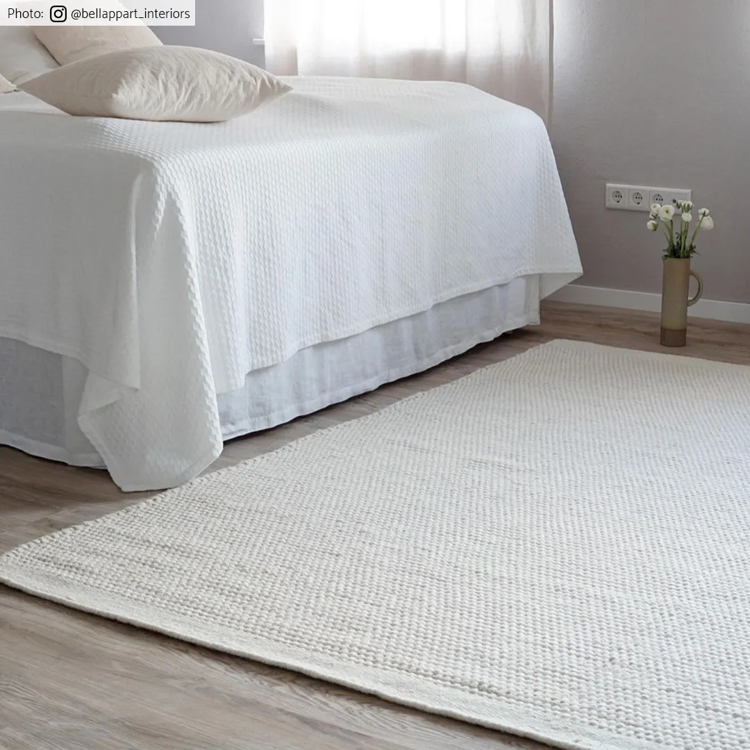 Vlnený koberec - Coastal (biely)