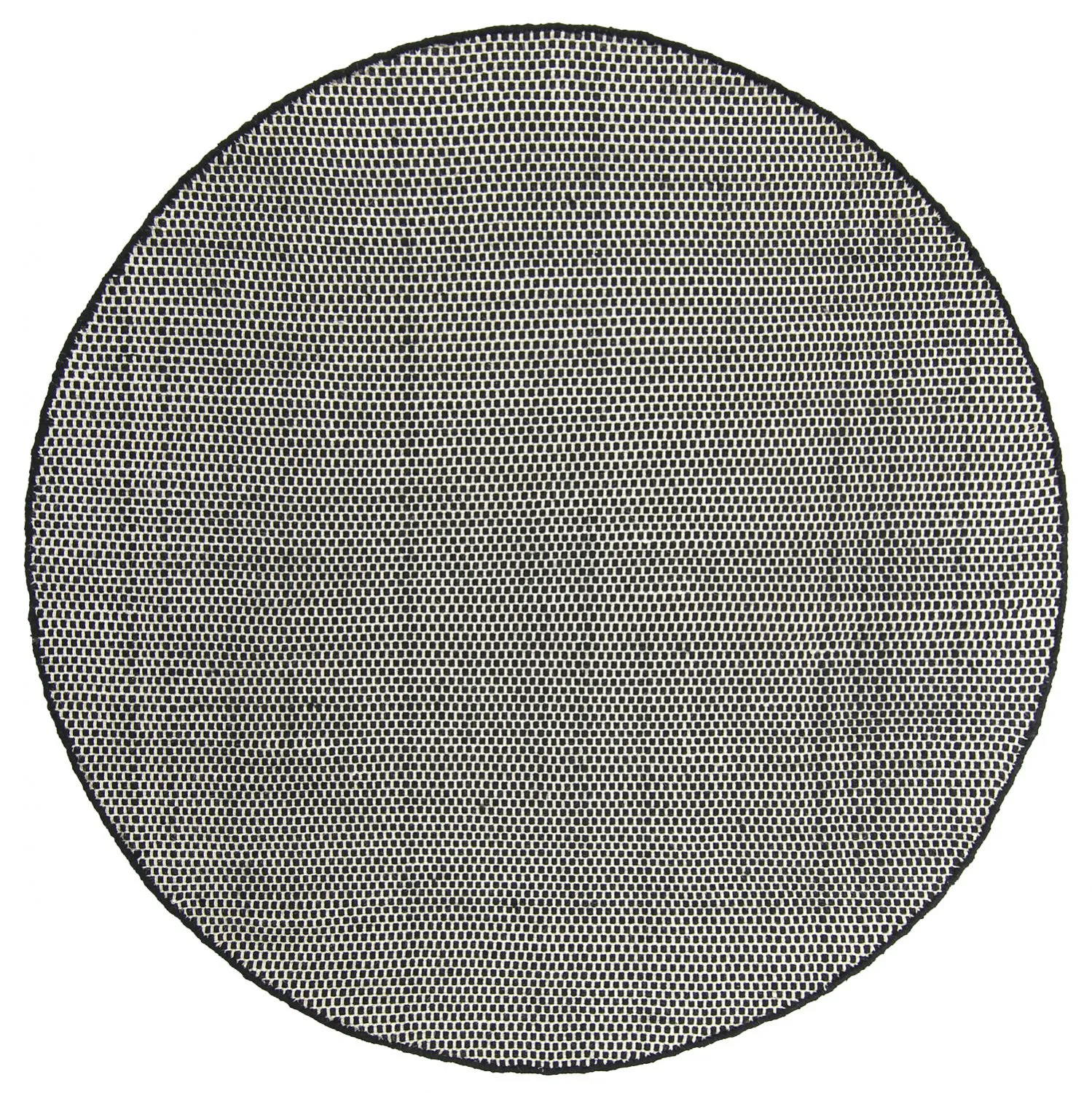 Kruhový koberec - Coastal (čierna/biela)
