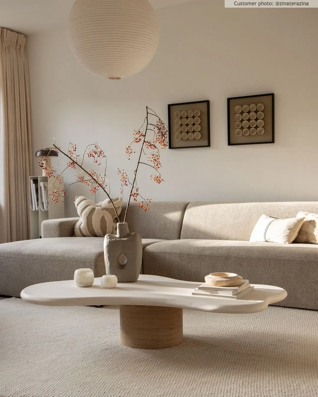 Kruhový koberec - Coastal (krém)