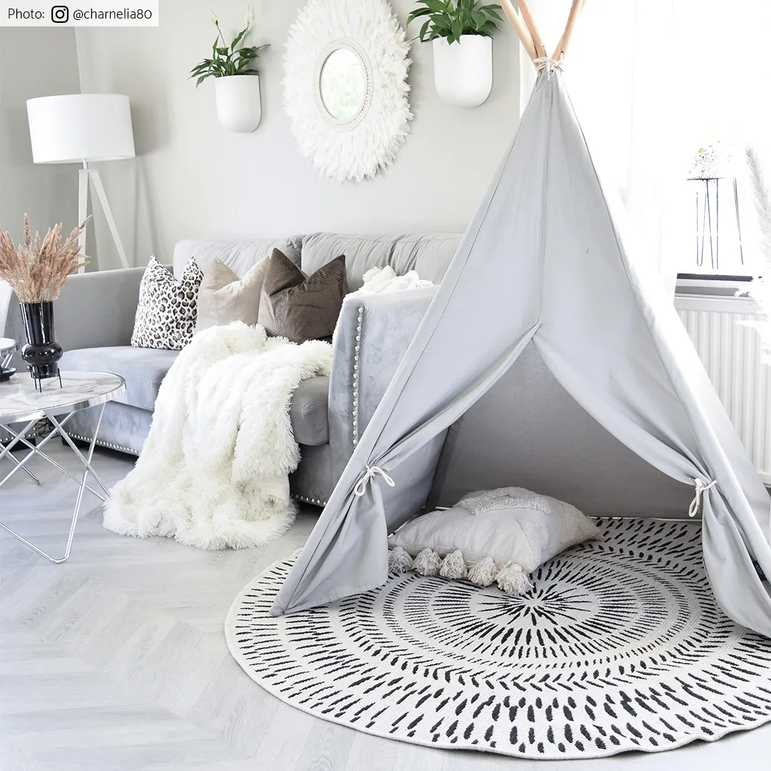 Kruhový koberec - Brussels Night (šedý)