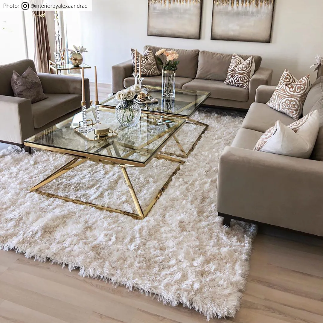 Koberce s dlhým vlasom - Janjira (biela)